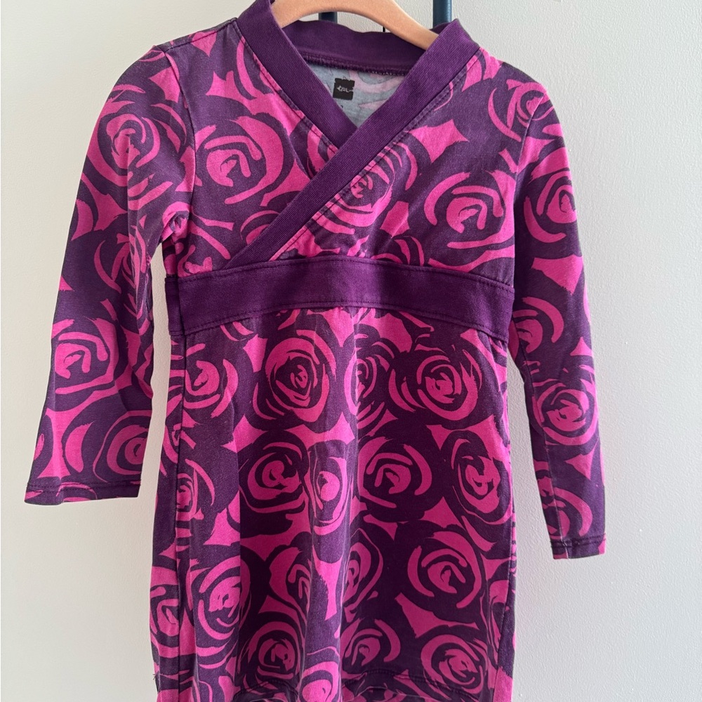 Tea Collection Pink and Purple Kids Casual Dress